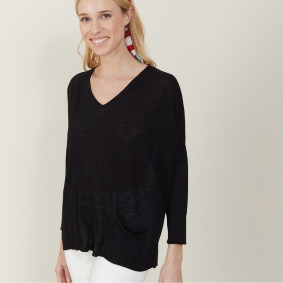 Nation LTD 3/4 Sleeve Tunic Black Size Large - Picture 1 of 6